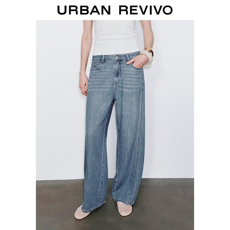 Women s Washed Whisker Wide-Leg Denim Jeans 25