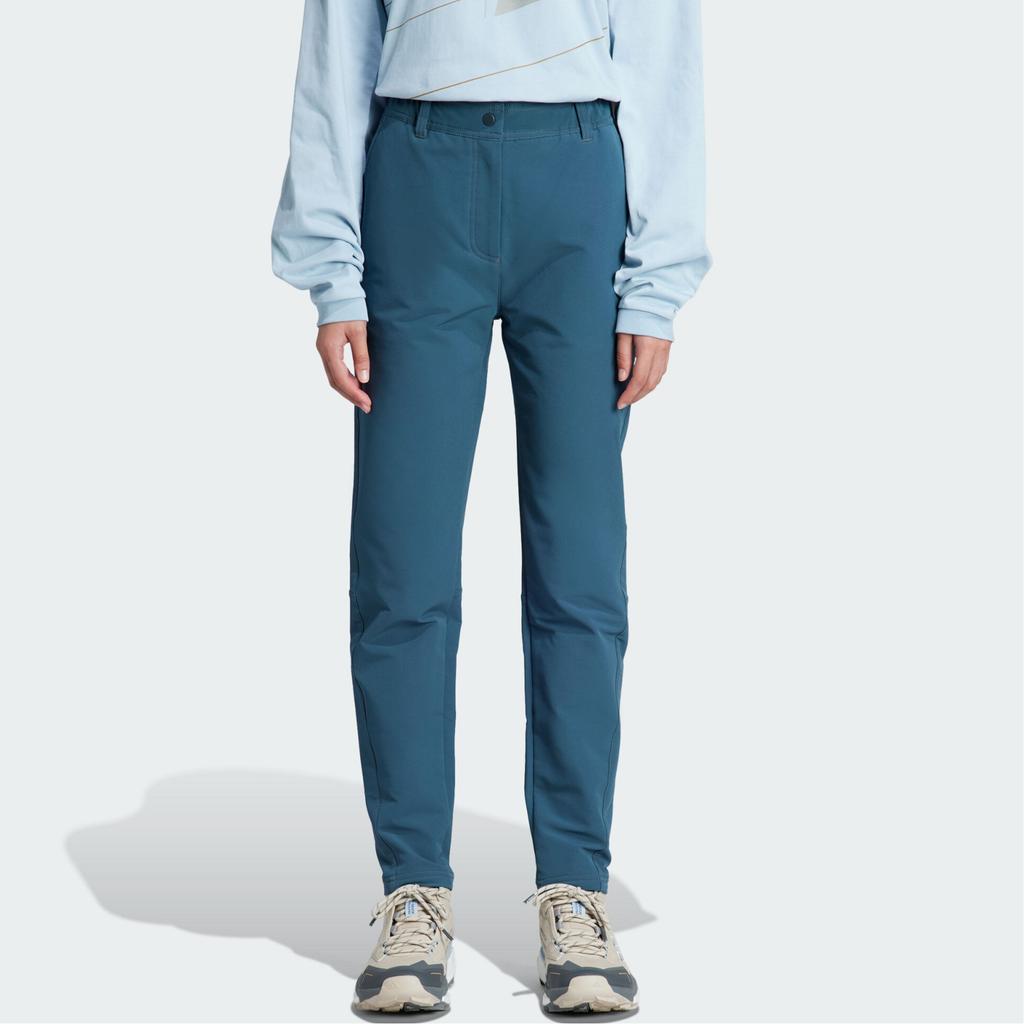 adidas Terrex X And Wander Collaboration FW23 Solid Color Two-Piece Outdoor Sports Long Pants Unisex Bottoms Blue IB4819