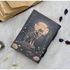 Lunar Wolf Grimoire – Handcrafted Vintage Book with Lock | Leather Notebook with Wolf & Moon Cover | Aesthetic Gothic Book | Grimoire Book