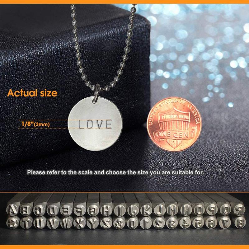 36 Pcs Stainless Steel Letter Number Alphabets Stamps Punch Set Hardened Metal Leather Craft Embossing Handmade Carving Tool Kit