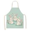 Kuchyně Vaření Zástěra na pečení Roztomilý kreslený králík Vytisknout kuchyňskou zástěru samice alpaky Tisk Domů Úklid Restaurace bryndáček