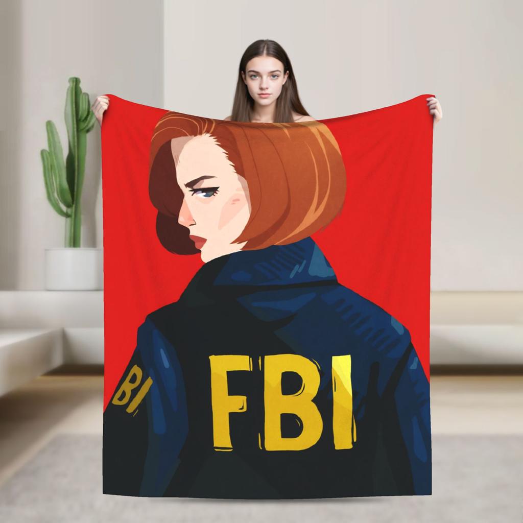 FBI Female Body Inspector Blanket Soft Warm Funny Plush Throw Blanket For Couch Bed Camping Flannel Bedspread Bed Cover
