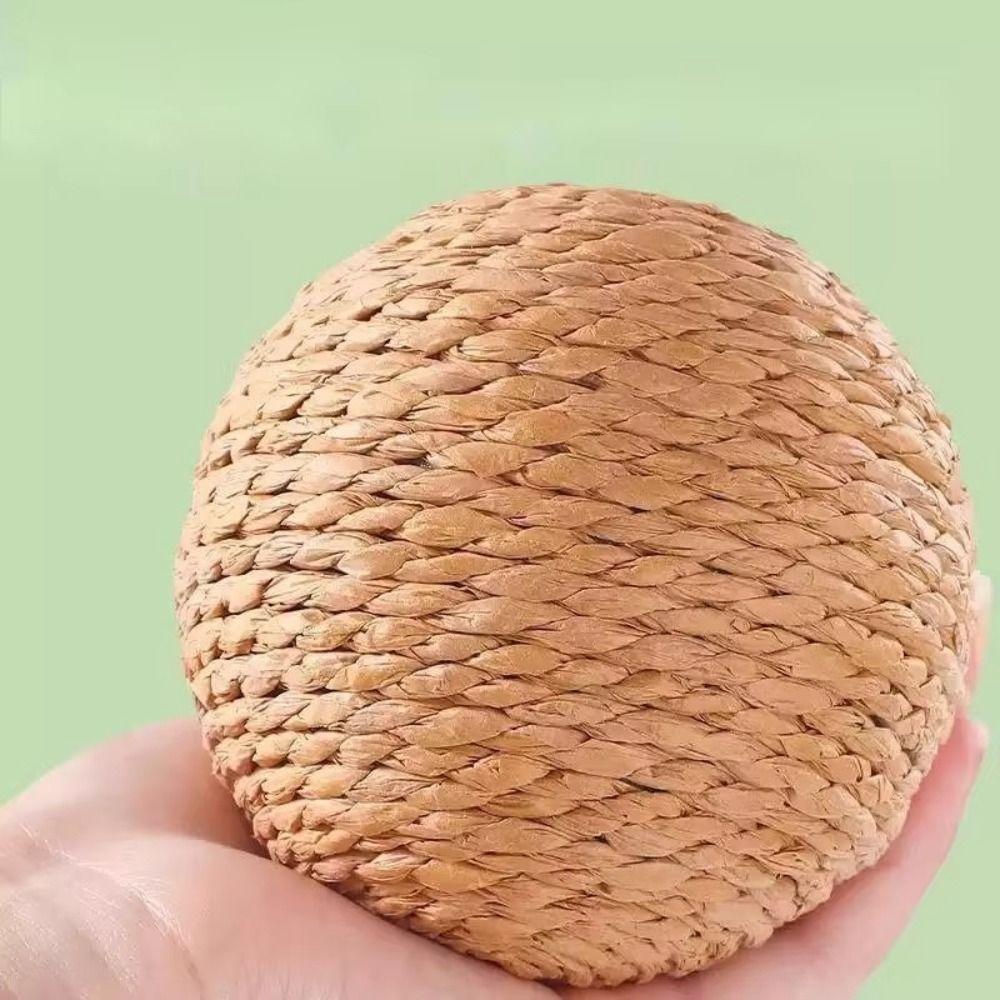 2Pcs Sisal Cat Scratching Ball 8cm Kitten Chasing Ball Cat Sounding Toys  Cat Accessories
