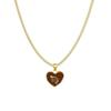 Zodiac Heart Contemporary Necklace With Layered Chain Perfect For Women Fashionable