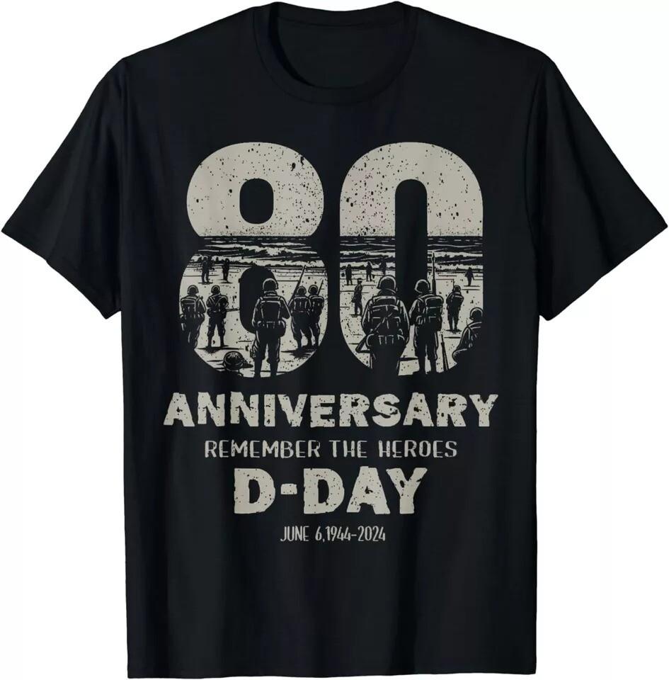 D-Day 80Th Anniversary Commemorative Normandy Beach T-Shirt