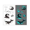 1Sheet Fashion Waterproof Blue Luminous Tattoo Sticker Star Feather Tattoo Sticker Body Art Removable Temporary Tattoos