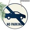 2D Flat 1pc, 8x8 In, No Parking Round Aluminum Metal Sign - Artistic Nature-Inspired Design with Tree Artwork, Vibrant Serene Decor for Living Room