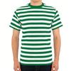 T-shirt Classica a Strisce alla Moda per Uomo Donna Personalità Colore a Contrasto Girocollo T-shirt Molteplici Opzioni di Colore Tee