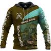 Sweat à capuche unisexe avec impression numérique 3D Motif pêcheur Luya pull de sport d'extérieur