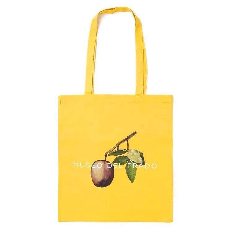 Museum Canvas Bag, Yellow Apple Thin Pure Cotton
