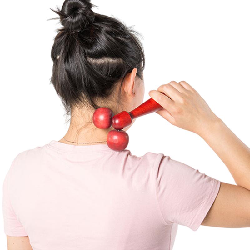 Tcare Wooden Massage Roller for Body Reflexology Acupuncture Therapy Lymphatic Drainage Face Lift Shiatsu Thai Meridians Scrap