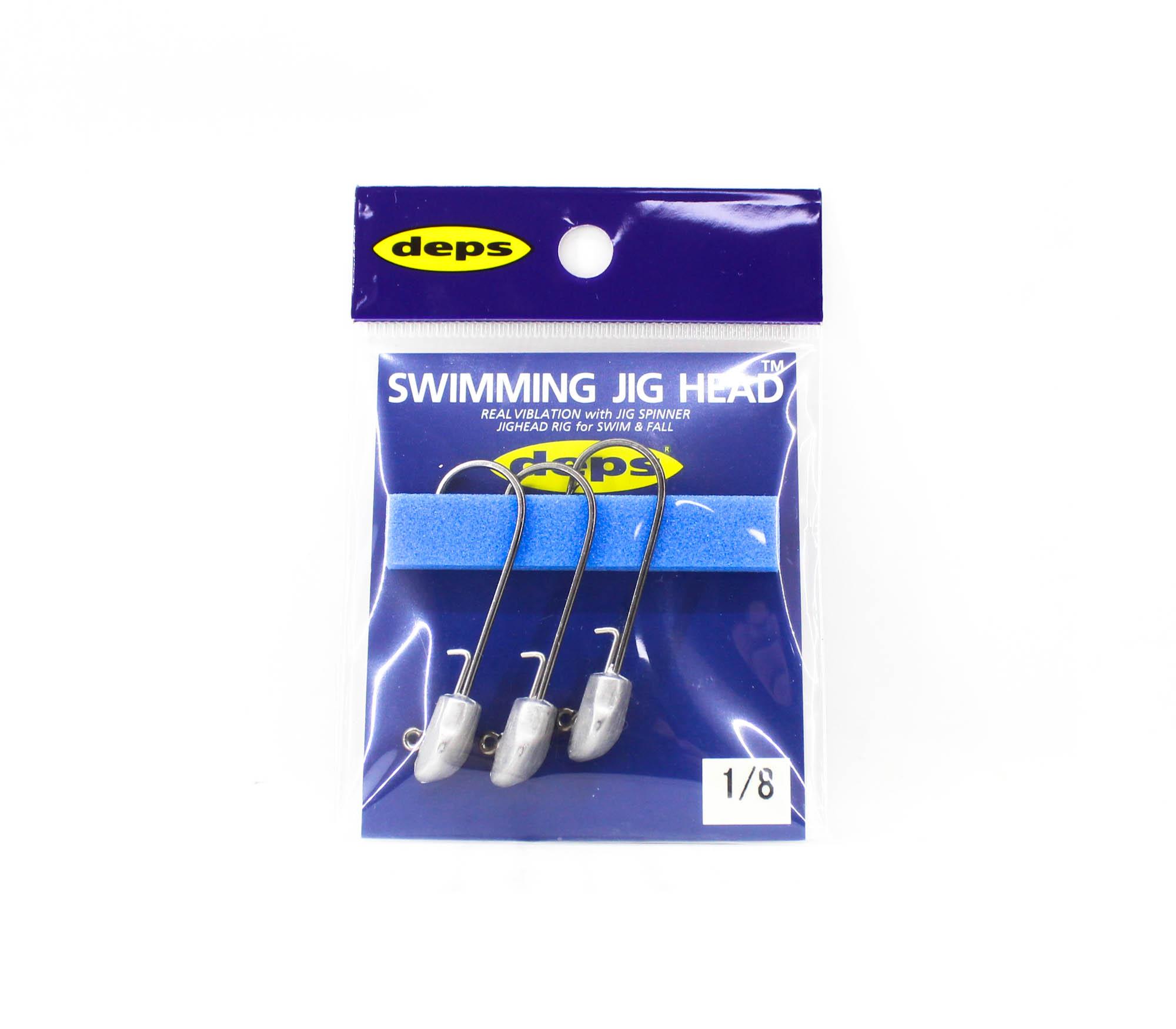 

Deps Swimming Jighead 1/8 oz Size 3/0 , 4 piece per pack (0022)