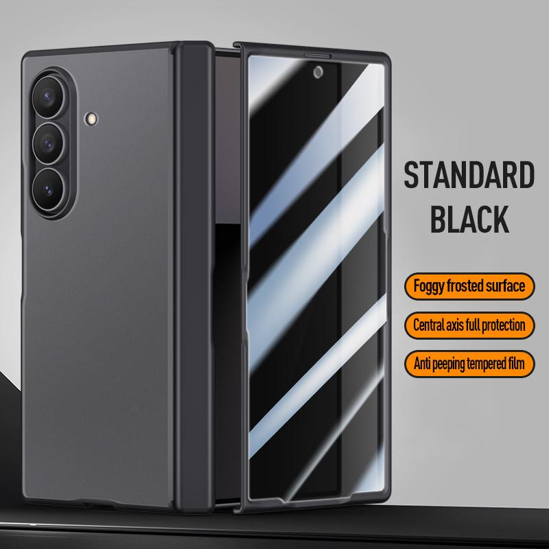 For Samsung Galaxy Z Fold7 Screen Protect Film Magnetic Electroplated Matte Phone Case For Magsafe Middle Hinge Shockproof Cover