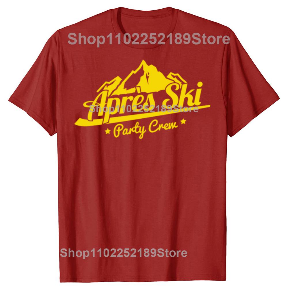 Funny Après Ski Party Crew Graphic Tshirts Men Women Fashion Casual Tshirt 100 Cotton Loose Skiing Mountains Drinking T Shirt S