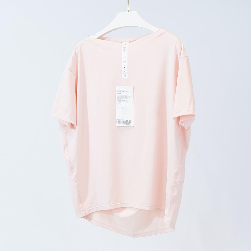 Damen Sommer Eisiges Nylon Yoga Top - Sonnenschutz, Atmungsaktiv, Hohe Elastizität, Lockere Passform, Bequemer Kurzarm für Fitness