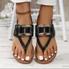 Damskie sandały 2024 Nowa gorąca sprzedaż Letnie skórzane wiązane sandały damskie w stylu rzymskim Damskie płaskie buty Sandały na platformie