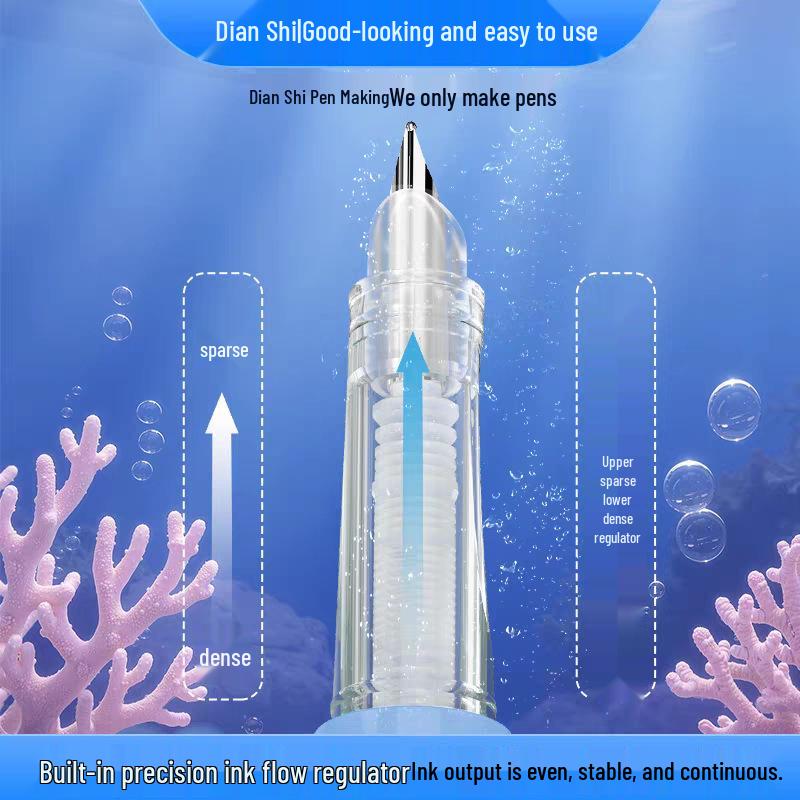 Dianshi DS-790 Little Dolphin EF Fountain Pen - Fine Nib, Replaceable Ink Cartridge for Third Grade Student Calligraphy