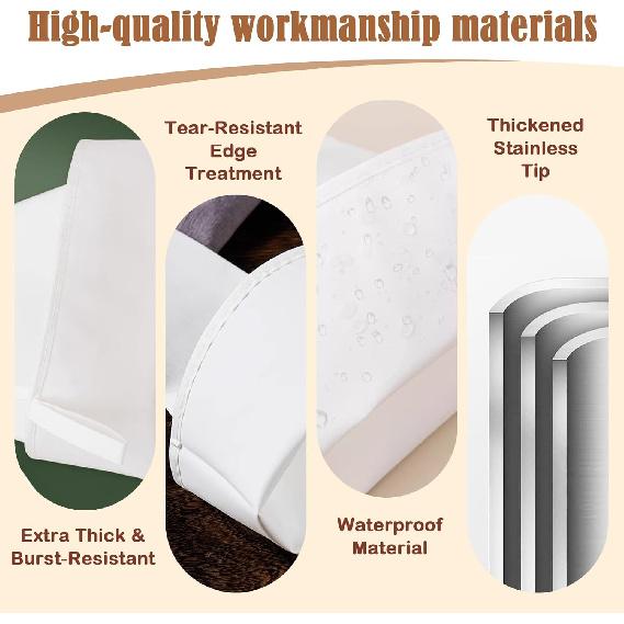 9-Piece Reusable Piping Bags and Tips Set-16inch Cotton Baking Kit with Coupler, Stainless Steel Nozzles & Cleaner for Cakes/Cupcakes/Cookies