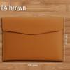 A4 Textured Leather File Bag, Custom Logo, Waterproof, Large Capacity Document Holder