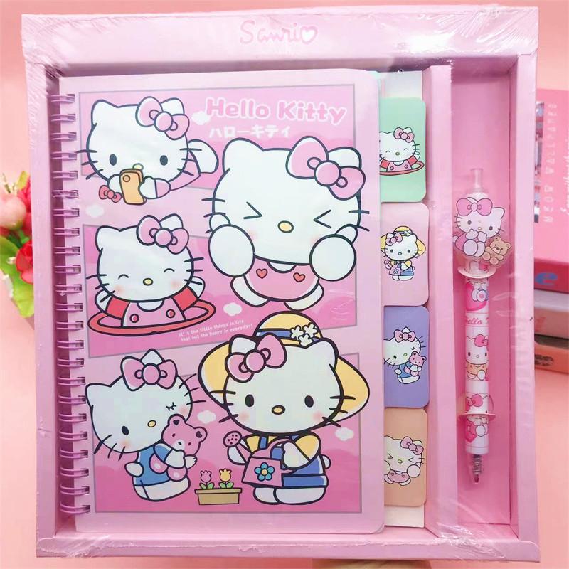 Latest   Kuromi My Melody Cinnamoroll Pompompurin Notebook Hand Ledger Suit Notepad Stationery Box Fashion Cute
