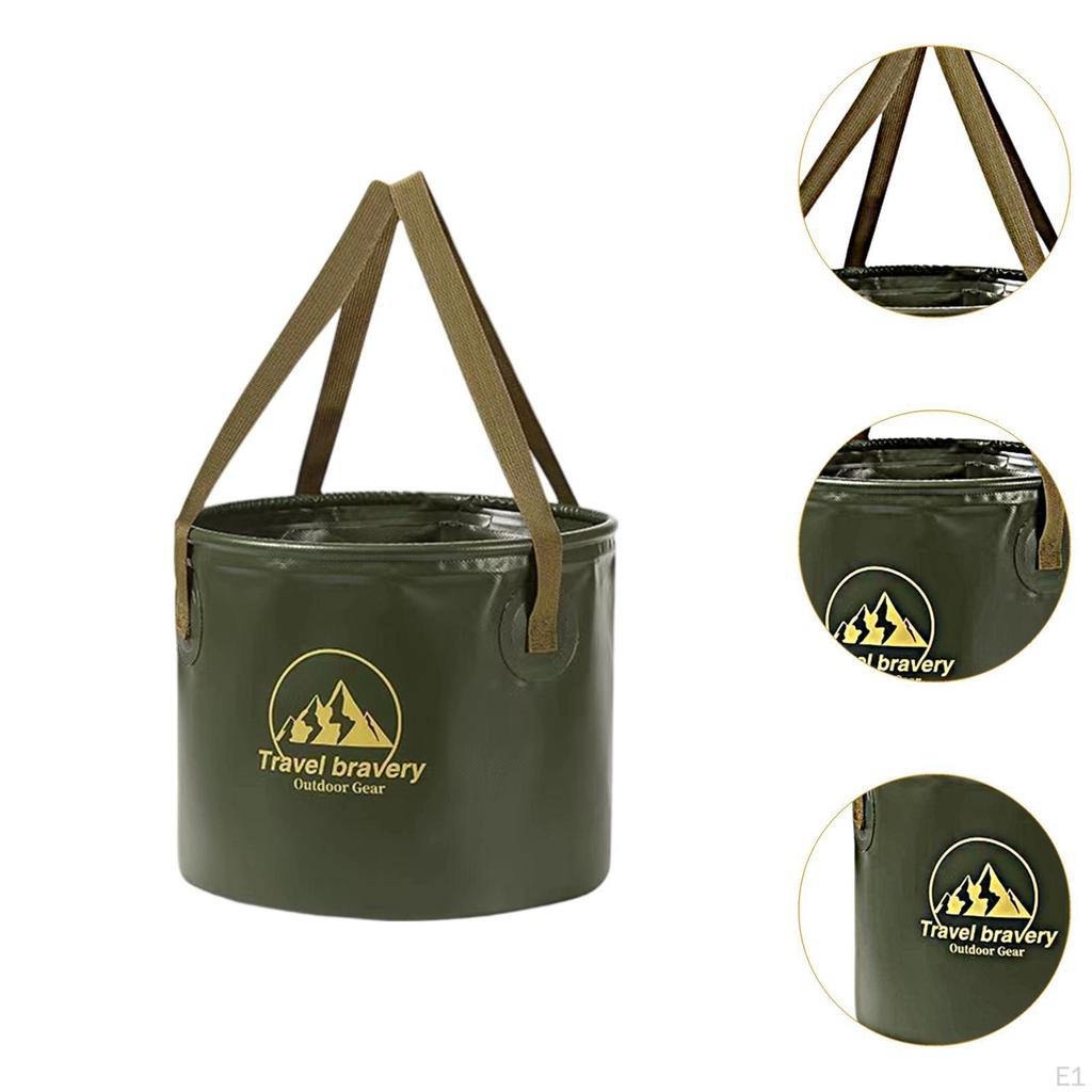 Folding Water Bucket Storage Container with Handle Lightweight Car Wash Basin Fishing