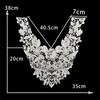 Black & White Polyester Embroidered Lace Collar for DIY Cheongsam Dress Crafting