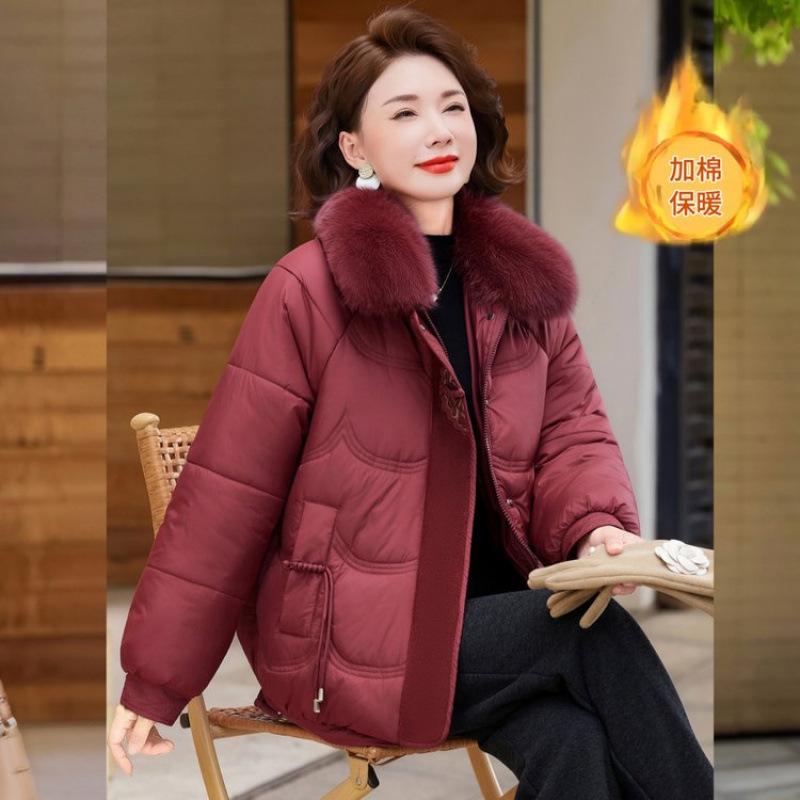 

Зимняя пуховая куртка с короткой меховой отделкой воротника, новая утепленная куртка, утолщенная теплая куртка 5XL [Recommended 150-80 kg]