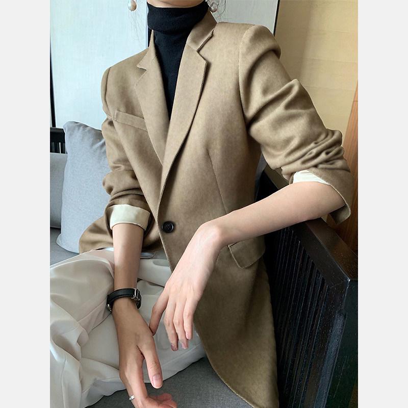 New Women's Slimming Woolen Suit Jacket - Autumn/Winter Fashion Collection