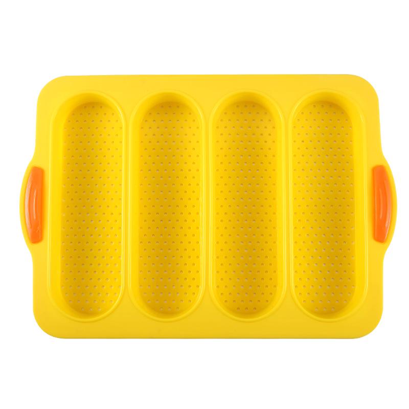 4-Cavity Non-Stick Silicone Baguette Cake and Bread Mold