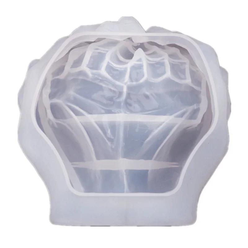 DIY Ashtray Epoxy Crystal Resin Silicone Mold Two-hand Model Hand Dish Ashtray Mirror Epoxy Silicone Mold LS