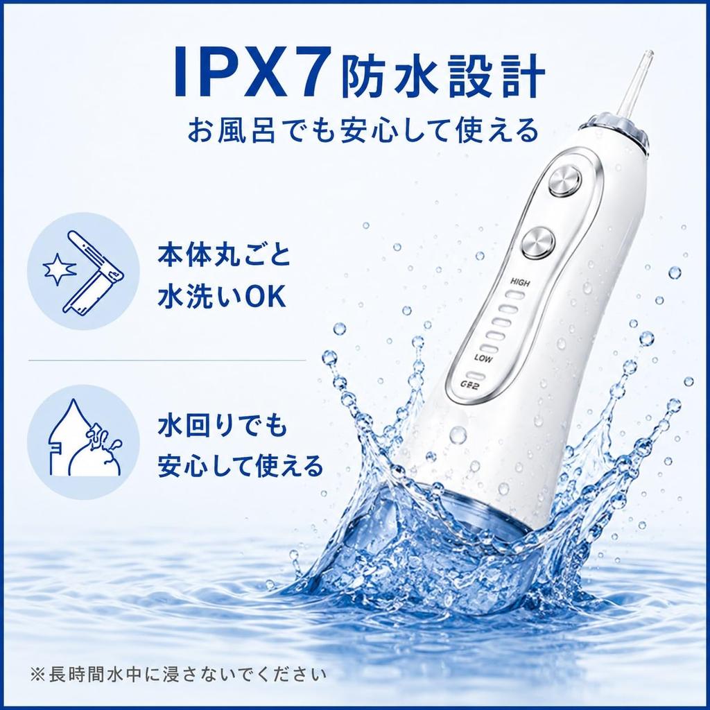 Nanobubble Oral Irrigator Jet Washer IPX7 for Bad Breath Features a Unique Patented Design for Quick and Efficient Oral Effectively Cleans Removes