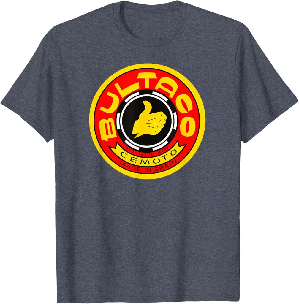 Vintage Bultaco Motorcycle Design TShirt 100 Cotton ONeck Short Sleeve Summer Casual Mens Tshirt Streetwear