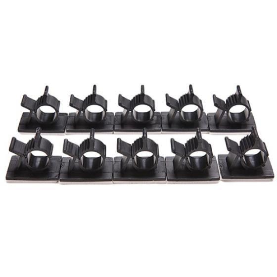 10 unidades/conjunto adesivo com suporte de fio 16mm prendedor de gravata fixador organizador braçadeira de cabo