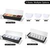 Plastic Seasoning Box with Cover 4/5/6 Compartment Trays Detachable Topping Station Pizza Ingredient Condiment Dispenser