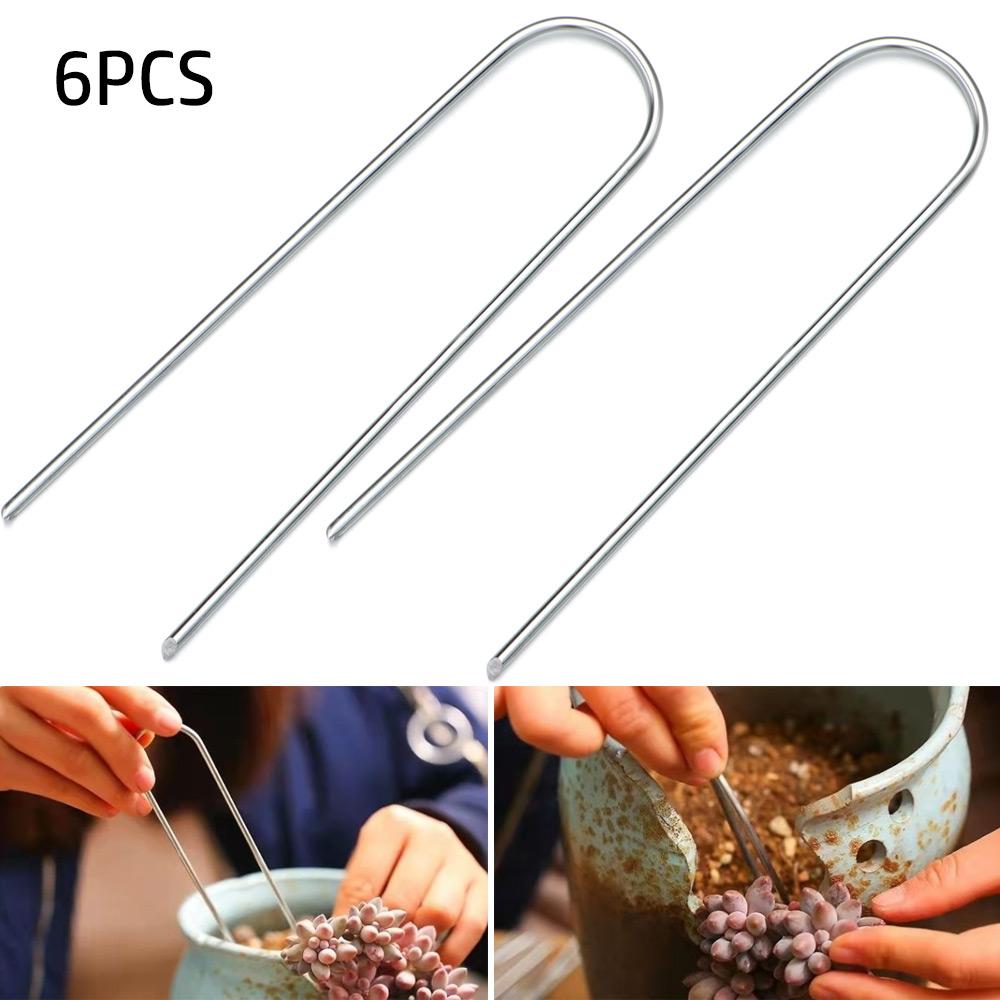 Easy to Fixed Ground Nails Galvanized Ground Anchor Trampoline Pile Tent Ground Nails U-Shaped Pegs