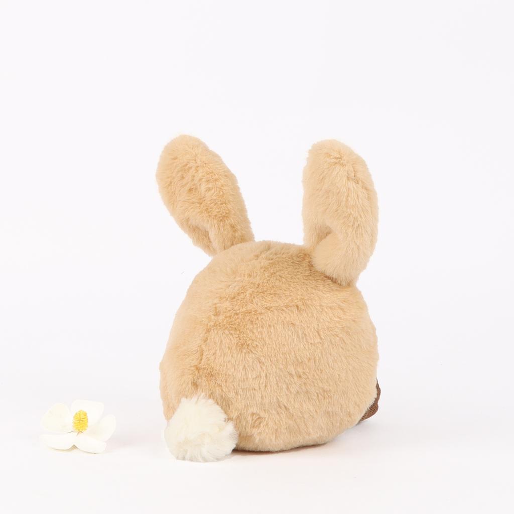 Rabbit Playful Bunny Plush Toy With Smiling Long Ears Rabbit Desktop Decoration Ornament