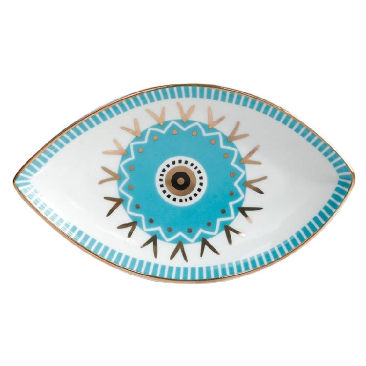 Sophisticated Stylish Eye Sturdy Ceramic Dish Elegant Solution Portable for Jewelry Organization and Display Daily Use