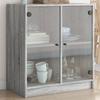 VidaXL Sideboard with Glass Doors Sonoma Grey 68x37x75.5 Cm 836425