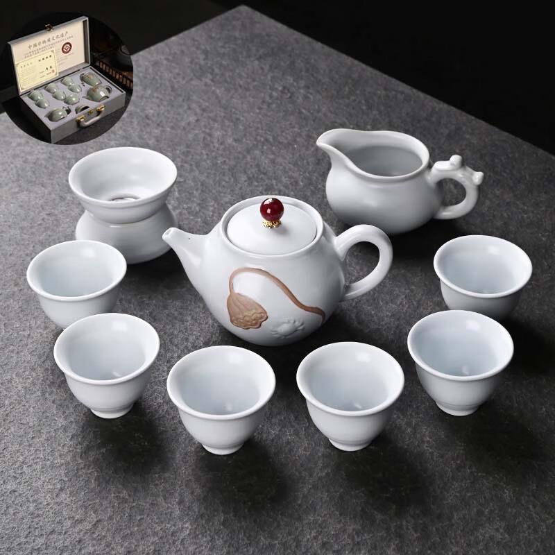 Retro Ge Kiln Ceramic Tea Set