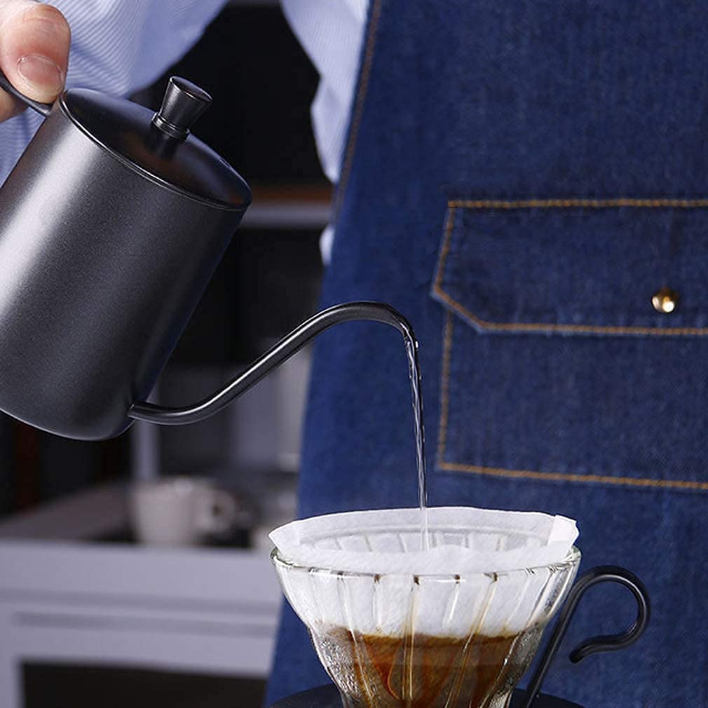 SOVIFKI 550ml Drip Pot, Coffee Kettle, Stainless Steel, Hand Drip, Outdoor, Camping, Scale Markings, Direct Heating