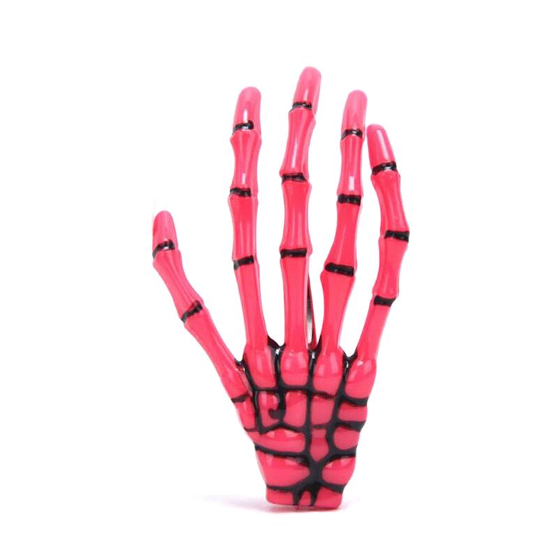 1Pc Punk Gothic Halloween Zombie Skull Skeleton Hand Bone Claw Hairpin Hair Clips
