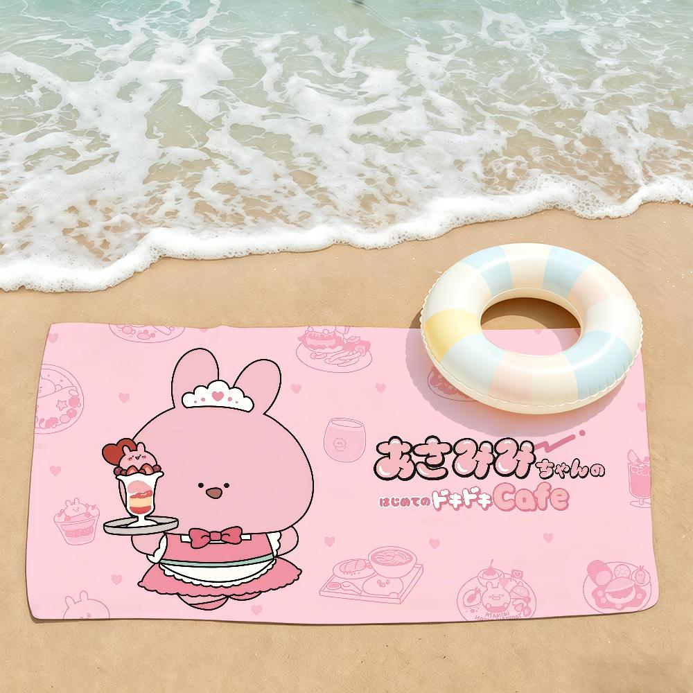 Cartoon cute Asamimichaan Towel Drying Bath Towel Applicable To Light Swimming Camping Yoga Beach Out