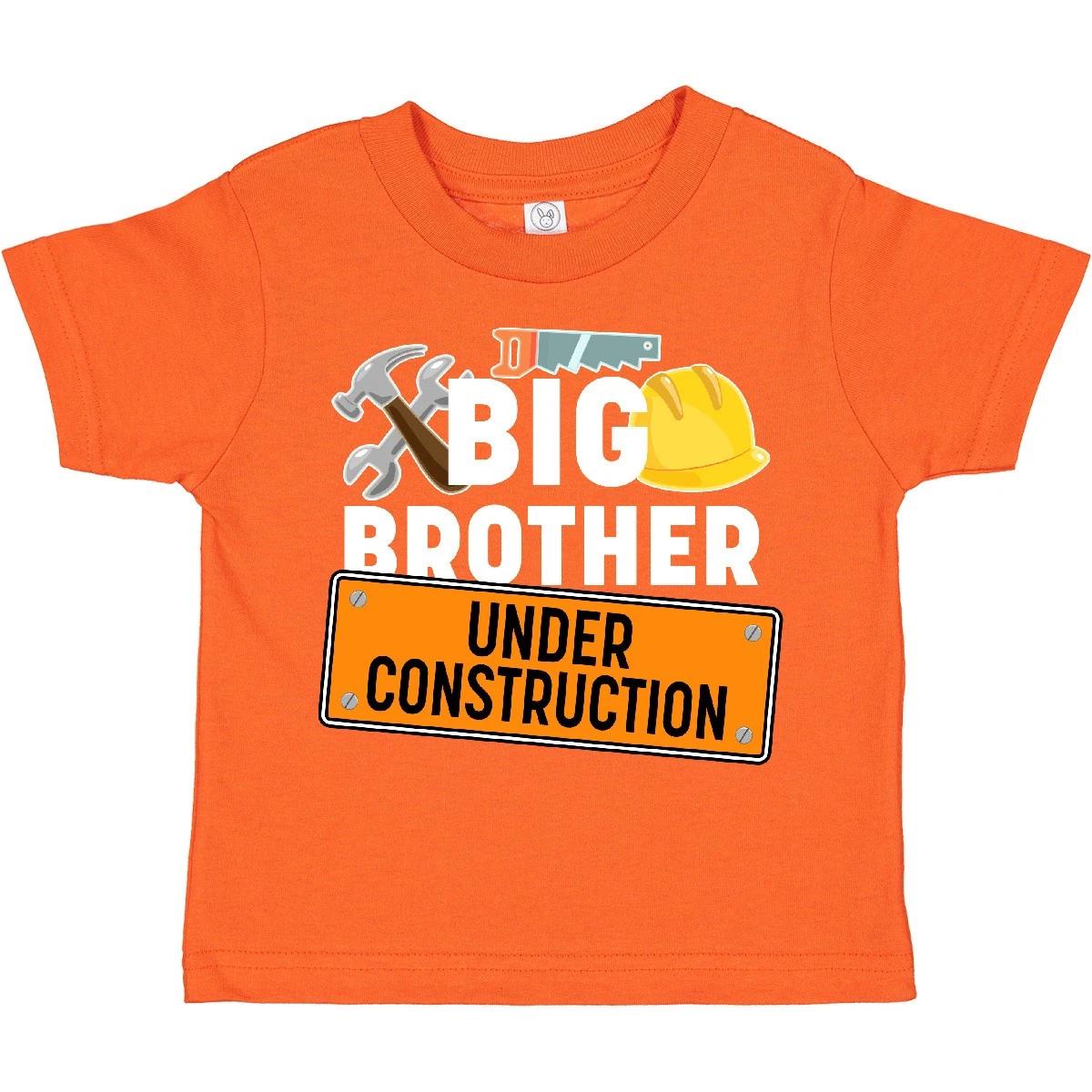 Inktastic Big Brother Under Construction Toddler kids boys T-Shirt Siblings Bro New Future 130
