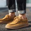 2793 genuine leather retro men's shoes British solid color simple and versatile anti-velvet cowhide hand-sewn casual shoes leather shoes