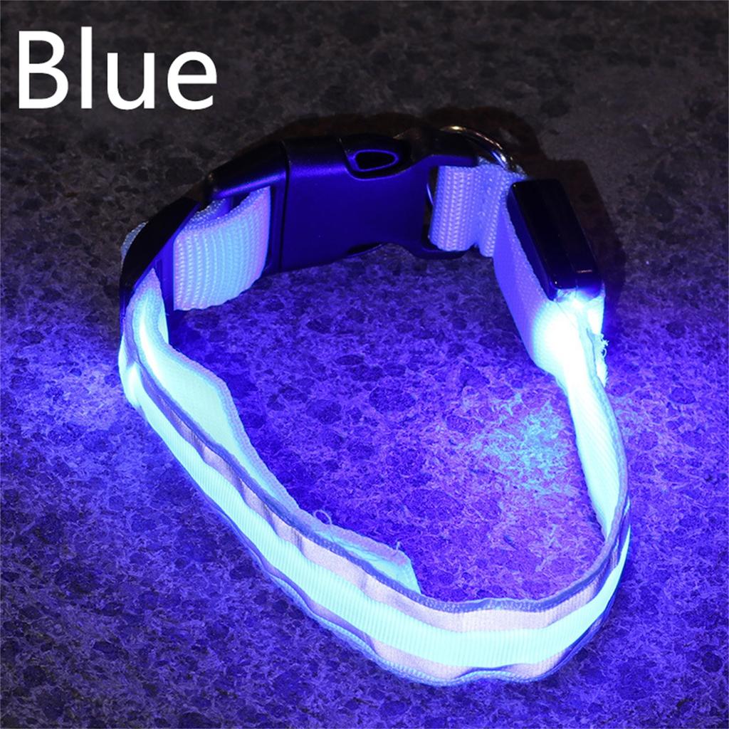-lost LED Glowing Dog Collar Pet Supplies For Nighttime Dog Walking, Collar With USB Charging And Built-in Reflective Material
