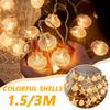 Shell Starfish Painted LED Light String, New Year, Christmas, Birthday Party, Night Market Stall, Tent, Camping Decoration, Atmosphere Light