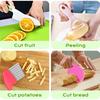 Montessori Toy Safe Kids Cooking Cutter Set with Wooden Cutter Serrated Cutter Potato Cutter Peeler Little Chef Cooking Tools