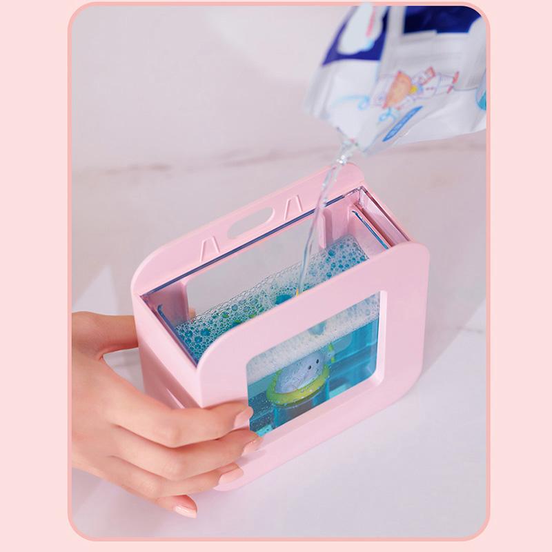 Berührungsloser automatischer Sensor-Seifenspender, Cartoon-Haustier, wasserdicht, intelligenter Schaumseifenspender, Pink