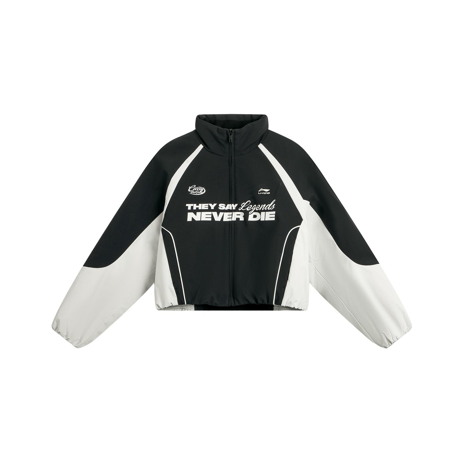 

Li Ning Серия Спортивный Стиль Ветрозащитная Водоотталкивающая Свободного Кроя Стойка Воротник Цветной Блок Хлопковая Куртка Женская куртки AJMV170-2 M