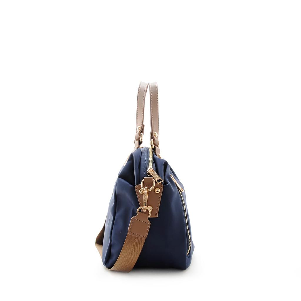 FIRANO Damen Wasserabweisende Leichte Nylon-Handtasche mit Seitenreißverschluss von ARNO LABEL, A402708, Marine